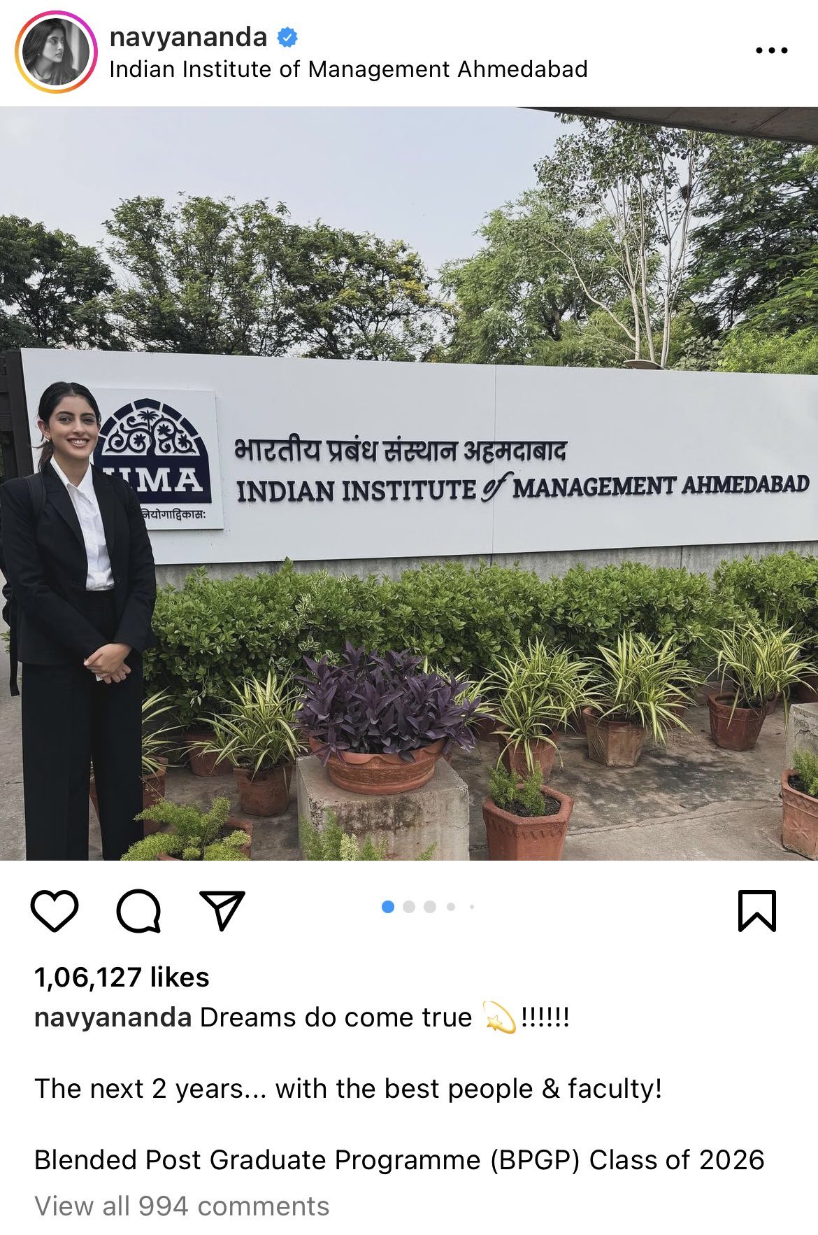 is-amitabh-bachan-s-granddaughter-s-iim--ahmedabad-entry-is-based-on-quotas